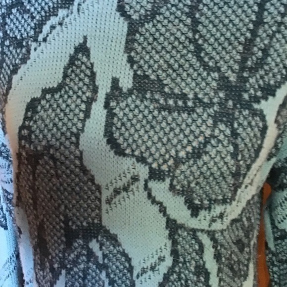 GUC✨ JESSICA SCOTT vintage women's large blue 90s flowers sweater - Picture 4 of 8